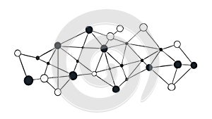 Digital Network Web: Interconnected Nodes, Complex Data System Vector Art, vector design Generative AI