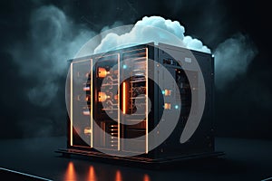 Digital networking business cyber security connect cloud global storage data technology concept
