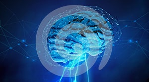 Digital neural network around a human brain