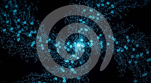 Digital neural network connecting bright data points