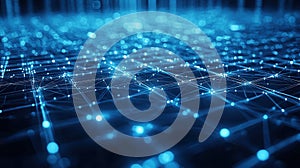 Digital Neural Network Grid Visualization