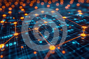 Digital Neural Network Visualization - Artificial Intelligence, Deep Learning, Data Analysis Generative AI