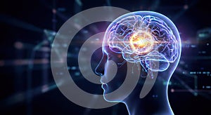 digital neural network visualization brain