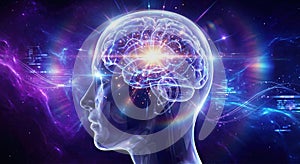 digital neural network visualization brain