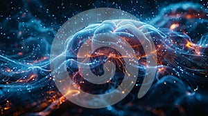 Digital neural network visualization - generative ai