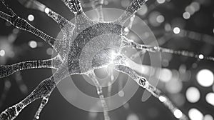 Digital neuron connecting and transmitting information in network