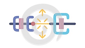 Digital Node Connection Network Vector Graphic, vector design Generative AI