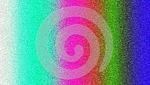 Digital noise spectrum gradient background with textured colorful bands