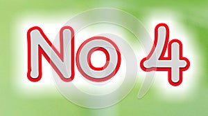 A digital numer 4.