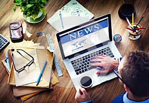 Digital Online Global News Update Concept