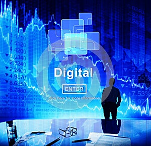 Digital Online Internet Technology Information Concept