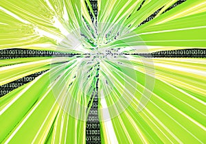 digital optical data cable in a data vortex.