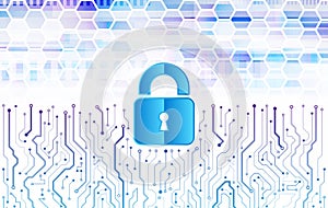 Digital padlock vector illustration