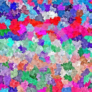 Digital Painting Abstract Chaotic Spatter Brush Paint in Colorful Cool Pastel Colors Background