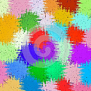 Digital Painting Abstract Spatter Brush Paint in Colorful Vivid Vibrant Pastel Colors Background