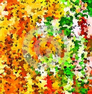 Digital Painting Abstract Spatter Paint in Colorful Vivid Vibrant Multi Pastel Autumn Colors Background