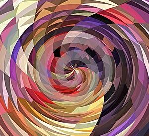 Digital Painting Abstract Wavy Twirl in Colorful Rustic Pastel Colors Background