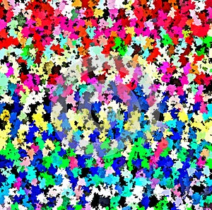 Digital Painting Chaotic Abstract Spatter Brush Paint in Colorful Vibrant Bright Pastel Colors Background