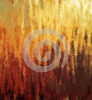 Digital Painting Abstract Rustic Flame with Different Shades of Yellow, Red and Brown Colors Background