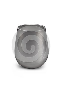 The Digital Painting of stainless steel tumbler cup isolated in Semi-Realism 3D illustration style.