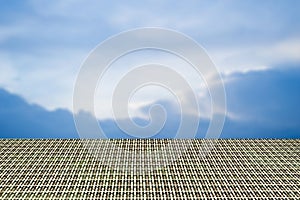 Digital pattern floor room texture wallpapers and blur blue sky clouds backgrounds