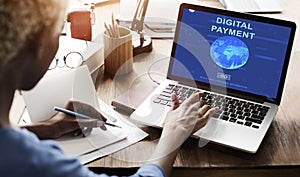 Digital Payment Accounting Financial Banking Concept photo