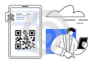 Digital Payment and Banking with QR Code on Smartphone and Cloud Technology Integration