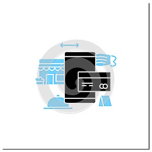 Digital payment glyph icon photo