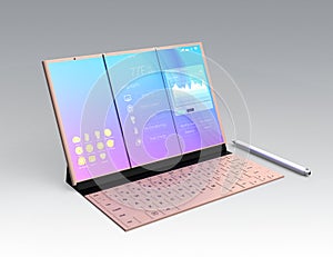 Digital pen and tablet PC which docking on mobile keyboard