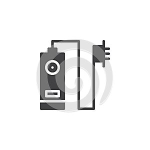 Digital photo timer and remote control vector icon