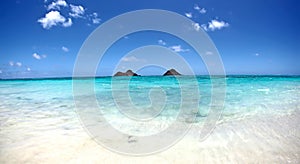 Digital Photography Background Of Lanikai Beach Kailua Hawaii