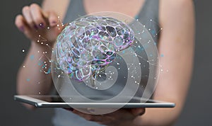 intelligence brain ai digtal 3d artificial intelligence