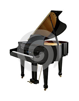 Digital Grand Piano, Electronic Piano, Music Instrument Isolated on White background photo