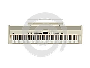 Digital piano isolated on white