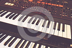 Digital piano Keys and audio cursor