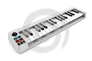 Digital Piano Synthesizer. 3d rendering