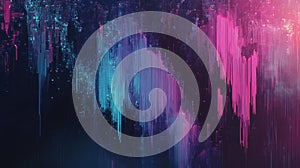 Digital pixel sort glitch abstract background flowing data stream