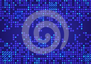 Digital pixel technology. Abstract computer communication. Algorithm data processing