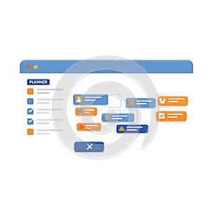 Digital Planner Interface with Task Management System