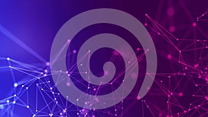 Digital plexus background. Abstract background with interlaced lines and dots. Network connection structure. Data exchange