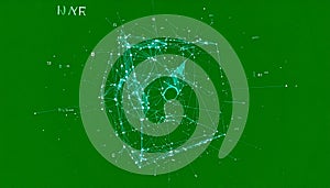 Digital Plexus Cube on Green Screen