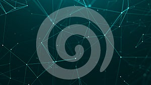 Digital plexus of glowing lines and dots. Abstract background. 3D rendering. Network or connection. 3d rendering