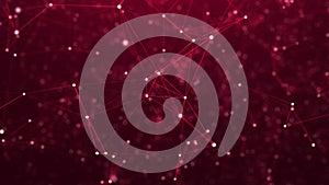 Digital plexus of glowing lines and dots. Abstract background. 3D rendering. Network or connection. 3d rendering