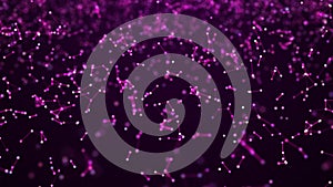 Digital plexus of glowing lines and dots. Abstract background. 3D rendering. Network or connection. 3d rendering