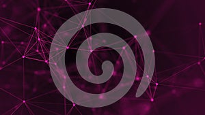 Digital plexus of glowing lines and dots. Abstract background. Plexus. 3d rendering