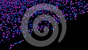 Digital plexus wave triangulation shapes, Abstract Polygon background computer networks