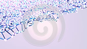 Digital plexus wave triangulation shapes, Abstract Polygon background computer networks, Abstract geometric technology