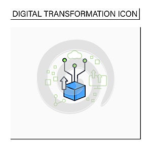 Digital potential color icon