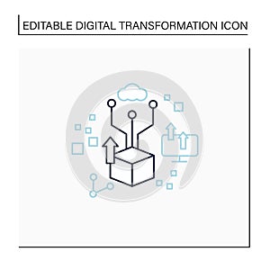 Digital potential line icon