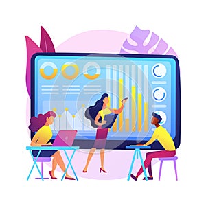 Digital presentation abstract concept vector illustration.